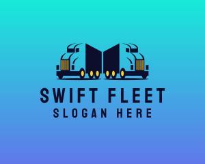 Fleet - Trailer Truck Fleet Transportation logo design