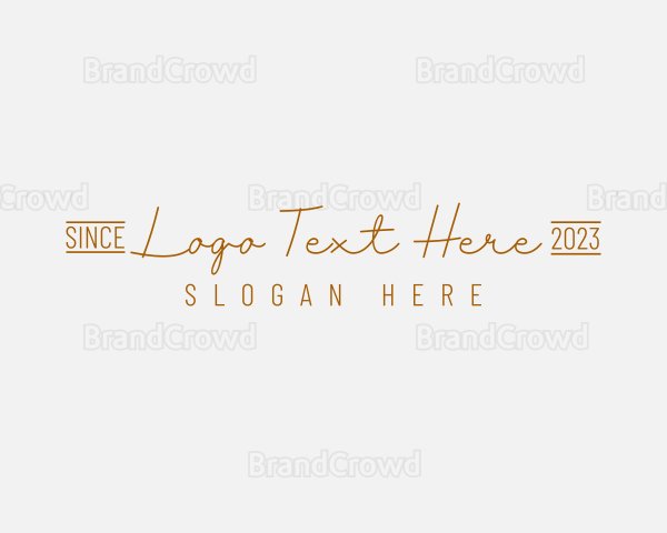 Elegant Golden Brand Logo