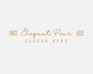 Elegant Golden Brand logo design