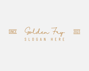 Elegant Golden Brand logo design