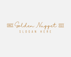 Elegant Golden Brand logo design