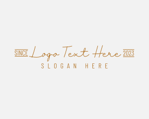 Beautician - Elegant Golden Brand logo design