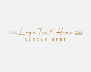 Elegant Golden Brand Logo