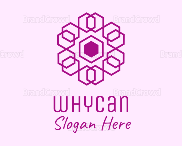 Purple Hexagon Mandala Logo