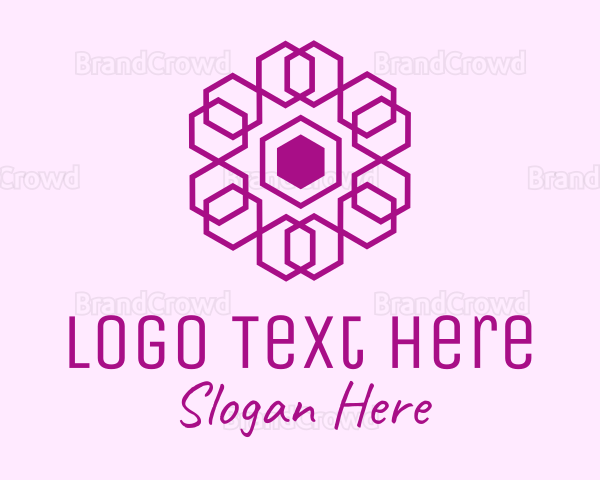 Purple Hexagon Mandala Logo
