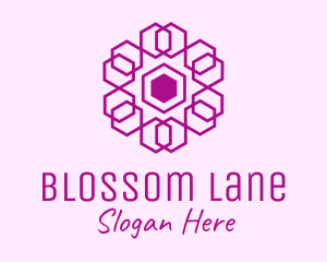 Purple Hexagon Mandala logo design