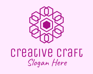 Bloom - Purple Hexagon Mandala logo design
