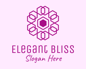 Decorative - Purple Hexagon Mandala logo design