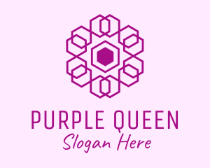 Purple Hexagon Mandala logo design