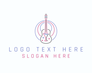 Performer - Guitar Wine Bar logo design