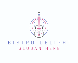 Guitar Wine Bar logo design