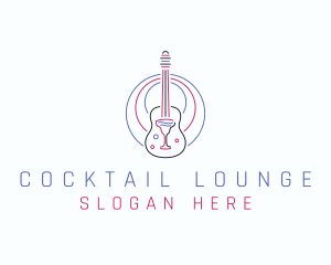 Guitar Wine Bar logo design