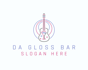 Guitar Wine Bar logo design