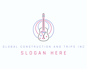 Musical - Guitar Wine Bar logo design