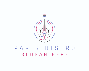 Guitar Wine Bar logo design