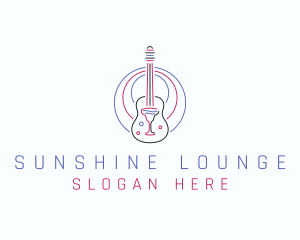 Guitar Wine Bar logo design