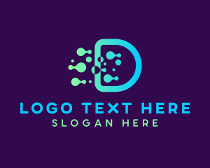 Networking - Generic Tech Letter D logo design