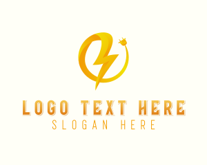 Electric - Thunder Bolt Letter S logo design