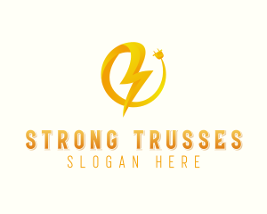 Thunder Bolt Letter S logo design