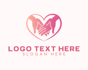 Heart - Love Hand Charity logo design