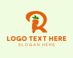 Environment - Carrot Letter R Farm logo design