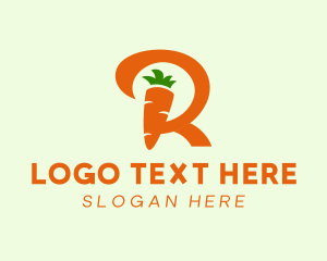Plantation - Carrot Letter R Farm logo design
