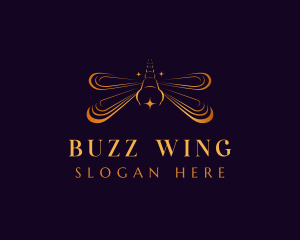 Dragonfly Insect Luxury logo design