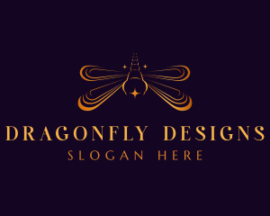 Dragonfly Insect Luxury logo design