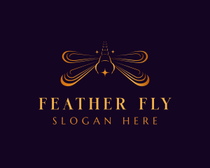 Dragonfly Insect Luxury logo design