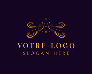 Dragonfly Insect Luxury logo design