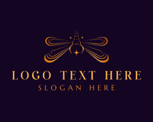 Gold - Dragonfly Insect Luxury logo design
