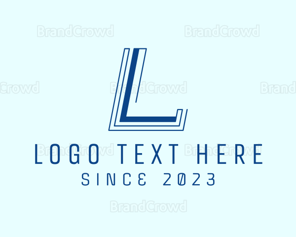 Blue Gaming Letter L Logo