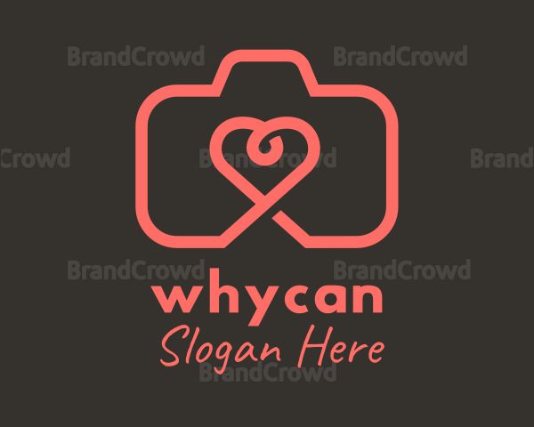 Heart Camera Photography Logo