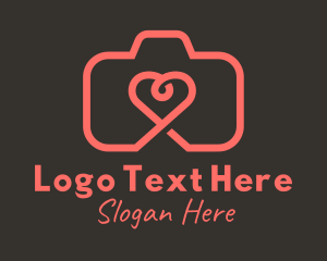 Dating - Heart Camera Photography logo design