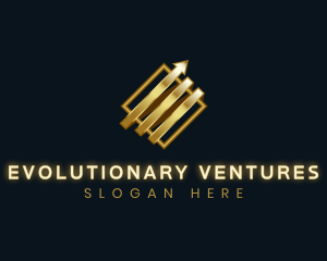 Luxury Arrow Graph logo design