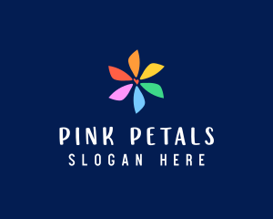 Heart Flower Petals logo design