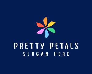 Heart Flower Petals logo design