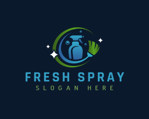 Spray - Cleaning Spray Mop logo design