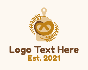 Bread - Wheat Pretzel Baker logo design