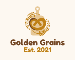 Grains - Wheat Pretzel Baker logo design