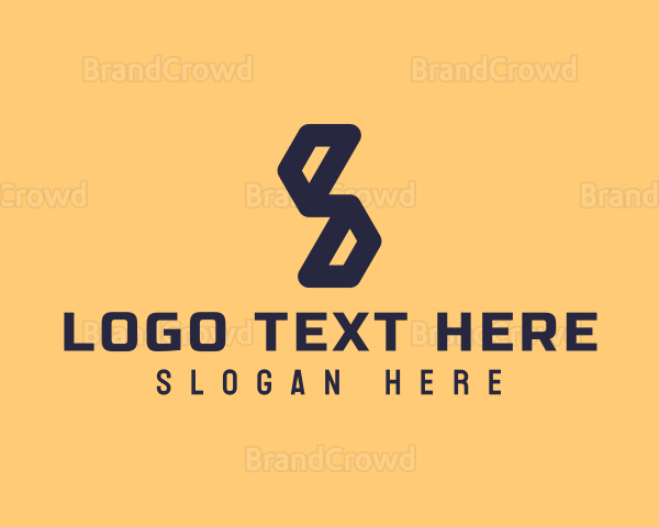 Masculine Outline Letter S Business Logo