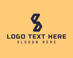 Masculine Outline Letter S Business Logo