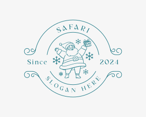 Sleigh - Christmas Santa Claus logo design