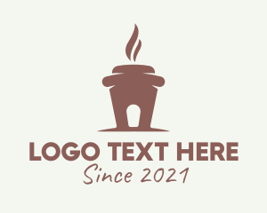 Reusable Cup - Hot Coffee House logo design