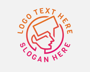 Message - Messaging Talk App logo design