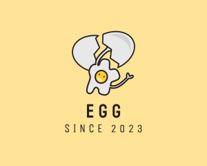 Happy Cracked Egg logo design