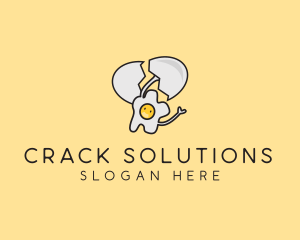 Happy Cracked Egg logo design