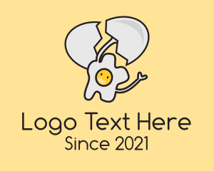 Happy Egg Mascot  Logo