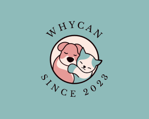 Puppy - Hugging Pet Kitten Dog logo design