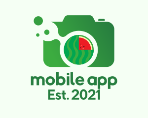 Photograph - Green Watermelon Camera logo design